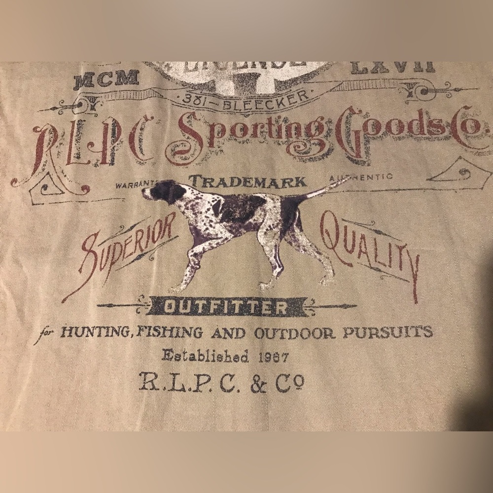 Vintage Ralph Lauren Polo RLPC Sportsman FISHING DOG HUNTING Shirt L Rlx Rod Usa - Picture 12 of 14